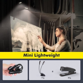 Podwójna lampka LED 9 trybów akumulator klips [22060000556]